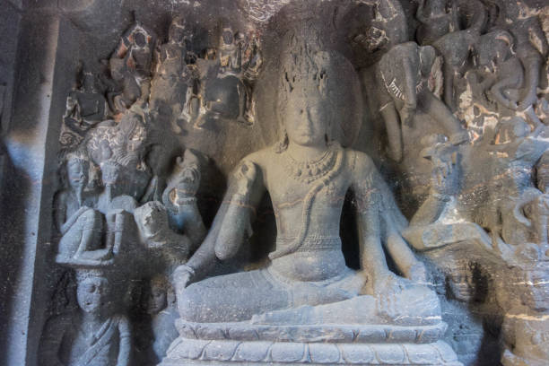istock Sculptures of Ellora Caves 1415997564