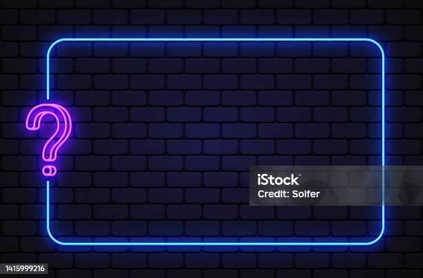 Quiz Frame Neon Sign Vector Design Template Quiz Neon Frame Light ...