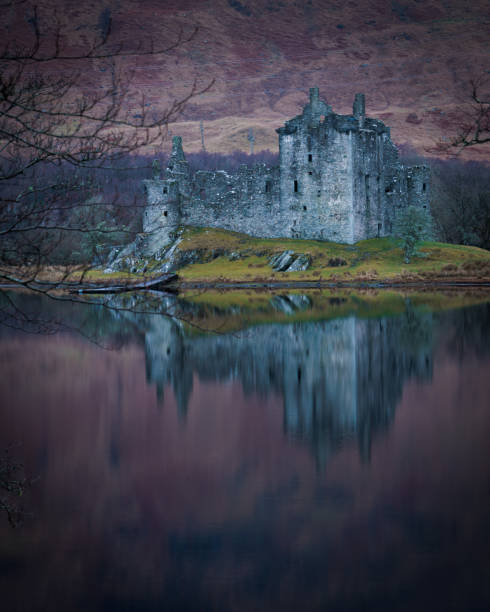 istock Reflection of kilchurn castle on loch awe long exposure 1416002631