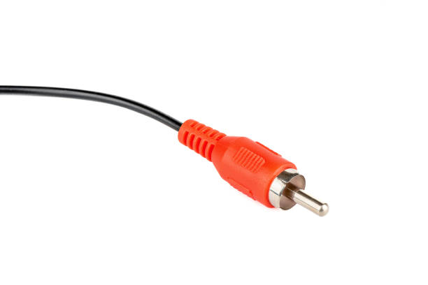 RCA cable on white background