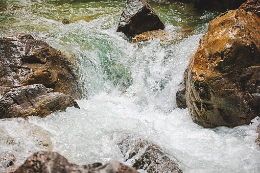 River run trough stones in Bavaria