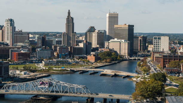 istock Downtown Providence with remote view of Capitol Hill, Rhode Island. 1416004201