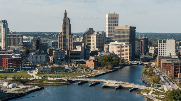 istock Downtown Providence with remote view of Capitol Hill, Rhode Island. 1416004210