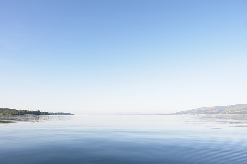 Peaceful calm water on the Firth of Clyde Scotland UK