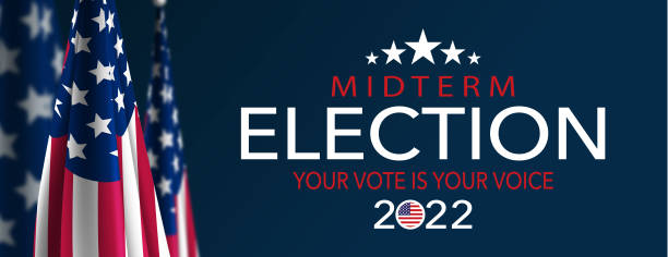 Midterm Election 2022 USA vector art illustration