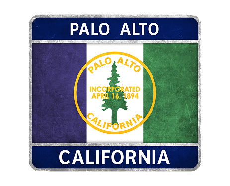 Flag of Palo Alto in California, USA