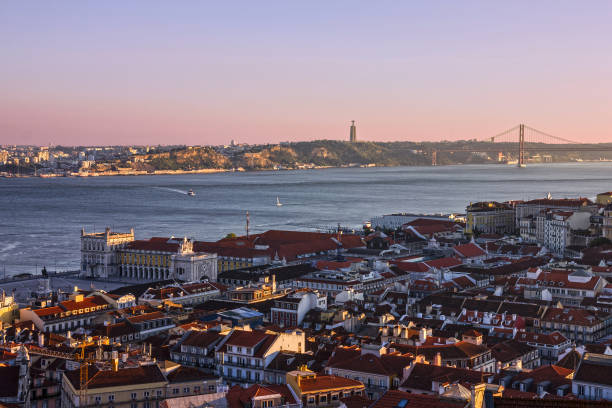 istock Lisbon houses panoramic view, Portugal 1416022672