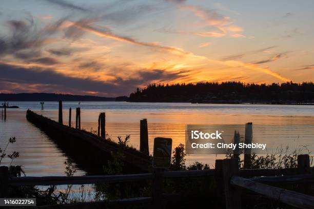 Sunset Over The Bay Stock Photo - Download Image Now - Bay of Water, Beach, Cloud - Sky