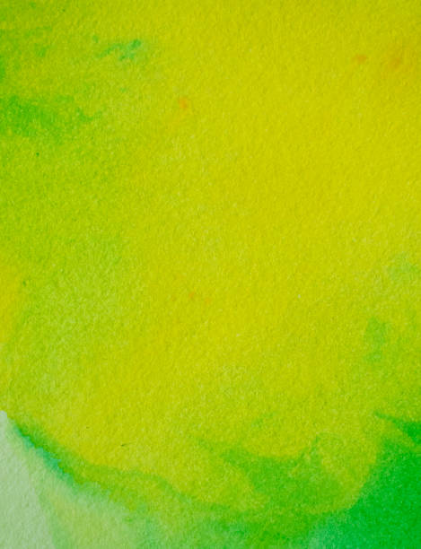 istock Yellow and green paint Abstract art background texture watercolor on paper Modern design of posters, cards, invitations, wallpapers 1416024017