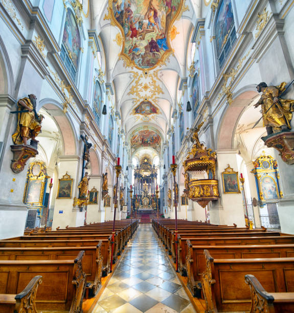 High altar by Erasmus Grasser (1450 - 1515) of St. Peter's Church in Munich, Germany. Composite photo