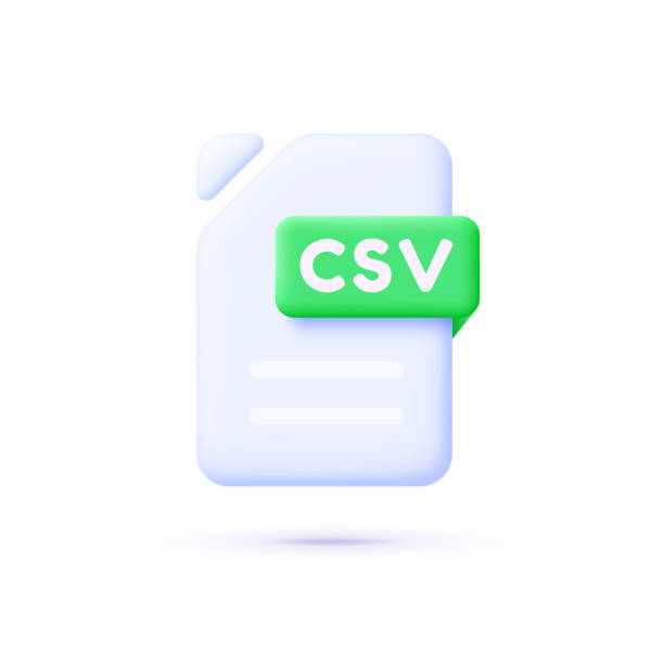 3d csv file for web design on white background. Vector 3d illustration 3d csv file for web design on white background. Vector 3d illustration. extensible markup language stock illustrations