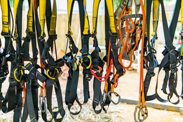 istock Fall Protection Safety, Seat belts, combined belt 1416028858