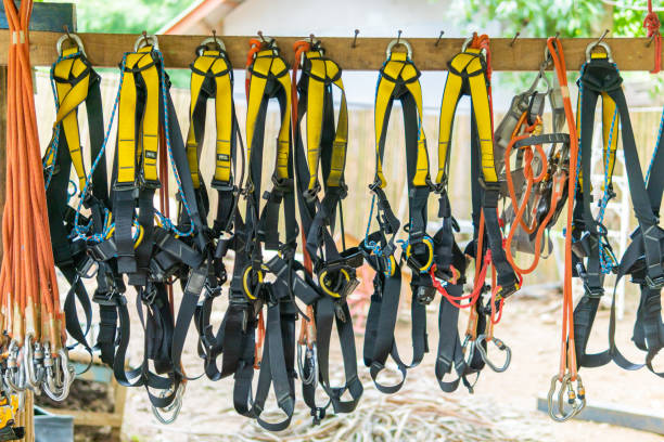istock Fall Protection Safety, Seat belts, combined belt 1416028860