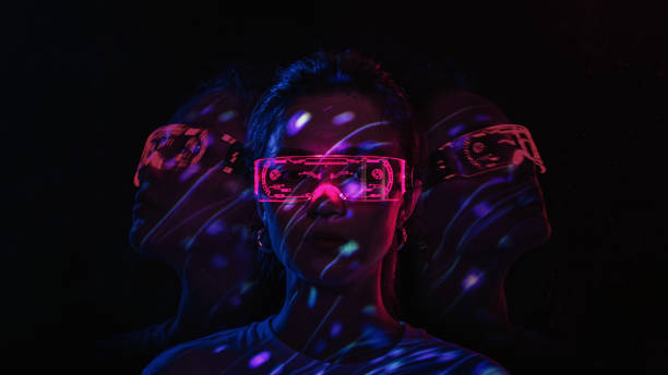 istock Metaverse digital cyber world technology, man with virtual reality VR goggle playing AR augmented reality game and entertainment, futuristic lifestyle 1416029407