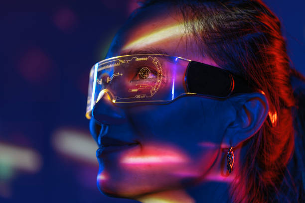 istock Metaverse digital cyber world technology, man with virtual reality VR goggle playing AR augmented reality game and entertainment, futuristic lifestyle 1416029418