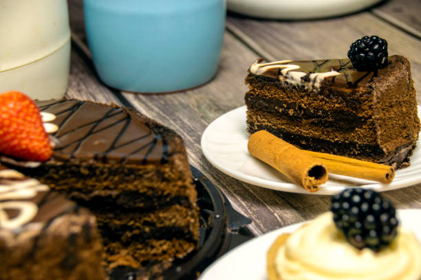 istock Still life with chocolate cake and cinnamon. 1416031300