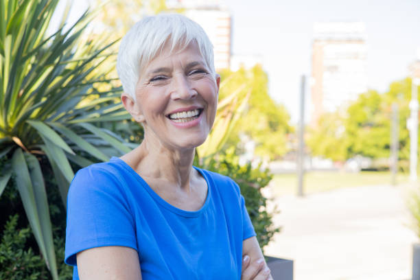istock Beautiful senior woman posing 1416031597