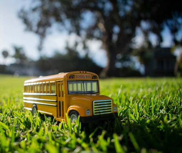 istock Retro Yellow School Bus in Macro. 1416033330
