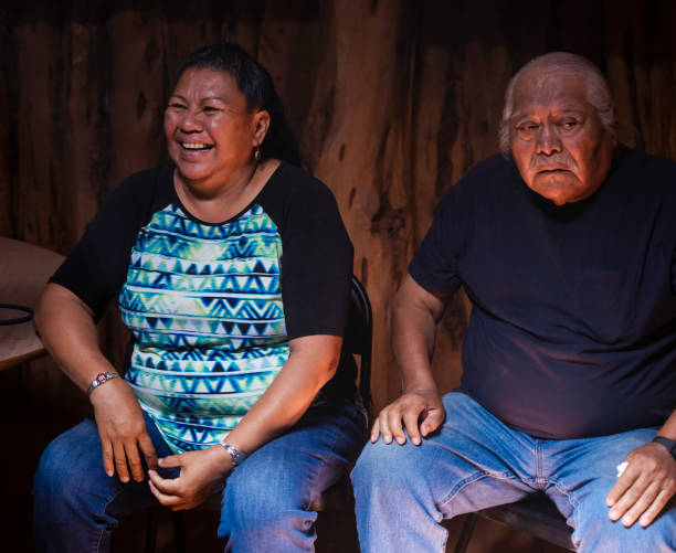 Navajo Daughter and Father both seniors in Monument Valley