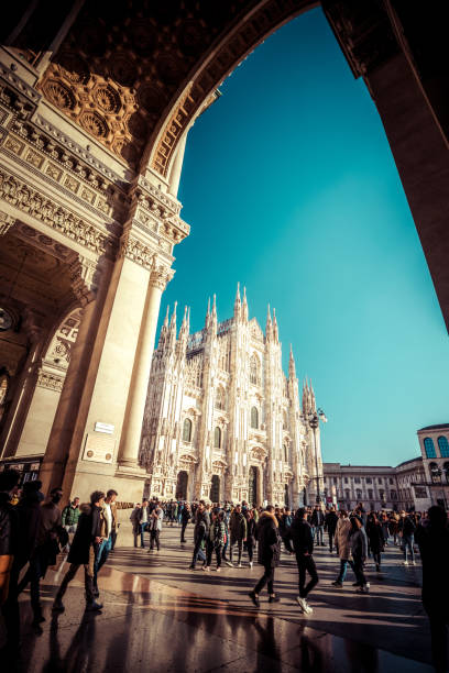 Piazza del Duomo, Milano stock photo