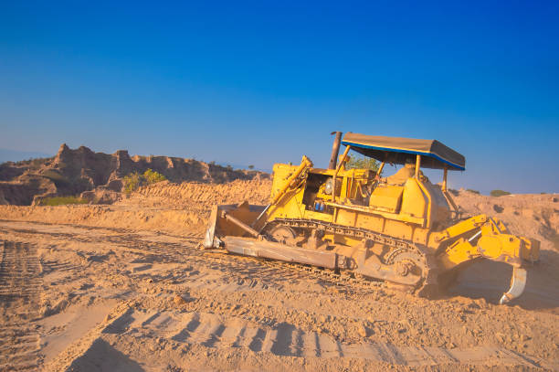 istock A bulldozer on work earthmoving, soil removing, earth working 1416039221