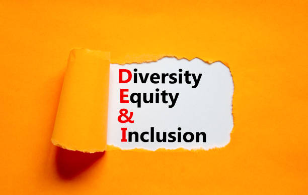 istock DEI, Diversity equity and inclusion symbol. Concept words DEI diversity equity and inclusion on white paper on beautiful orange background. Business DEI diversity equity and inclusion concept. 1416050541