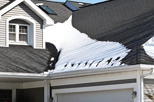 Heated wires or tape on the roof to melt snow or ice.