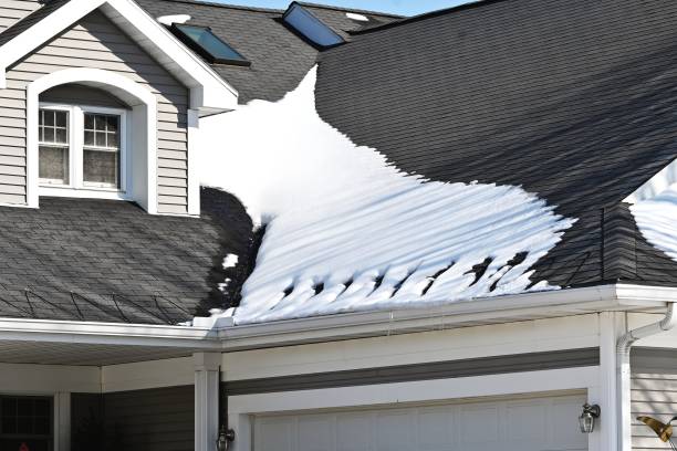 Ice Dam Prevention Heated wires or tape on the roof to melt snow or ice. garage door opener photos stock pictures, royalty-free photos & images