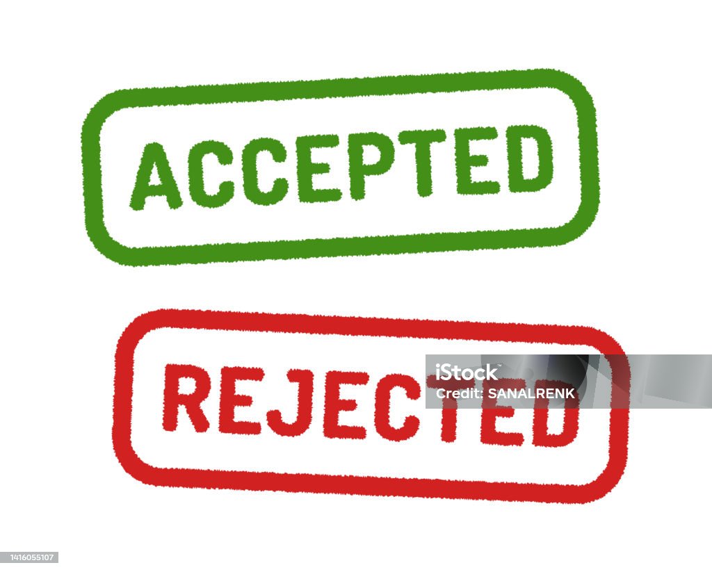 Accepted And Rejected Stamp Icon Aproved And Not Approved Rubber Stamp Accepted And Rejected Stamp Icon Aproved And Not Approved Rubber Stamp