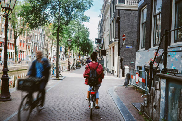 istock cycling commute in Amsterdam, the Netherlands 1416056918
