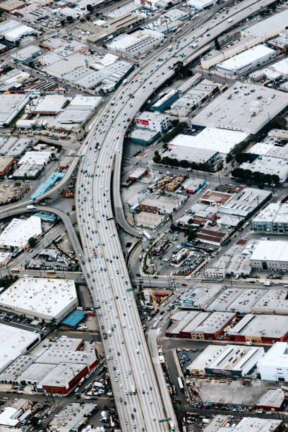istock Aerial View of Los Angeles Freeway 1416057561
