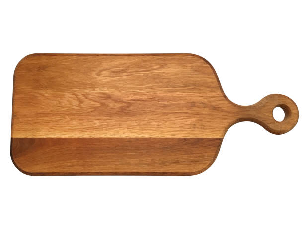 istock Wooden cutting board isolated on the white background (Clipping Path) 1416058245