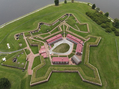 Baltimore City, Maryland - Jul 17, 2022: Fort McHenry National Monument and Historic Shrine, where the national anthem \