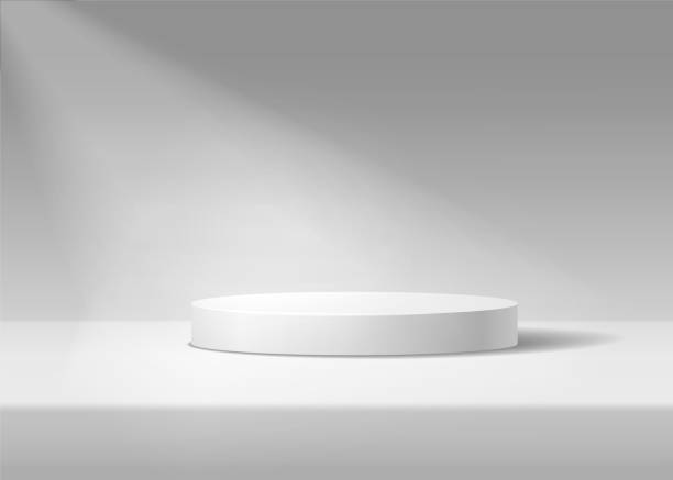 istock Cylinder pedestal podium for product display presentation 3d realistic vector illustration 1416088847