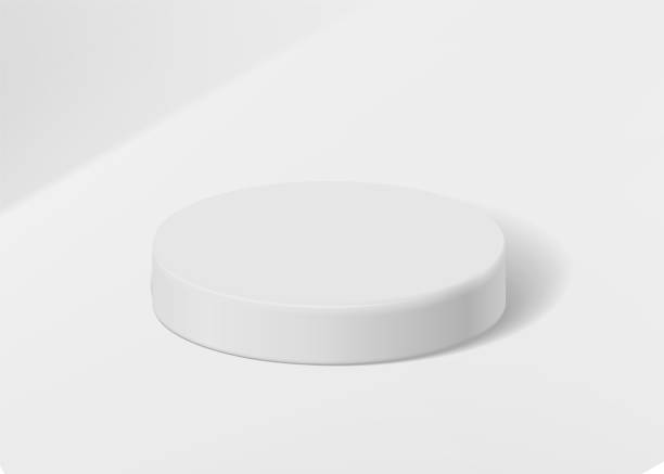 istock Cylinder pedestal podium for product display presentation 3d realistic vector illustration 1416088849
