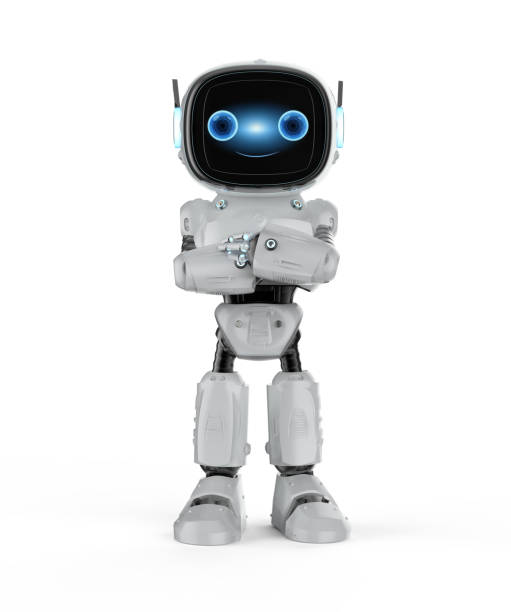 istock Small robot assistant crossed arms 1416089004