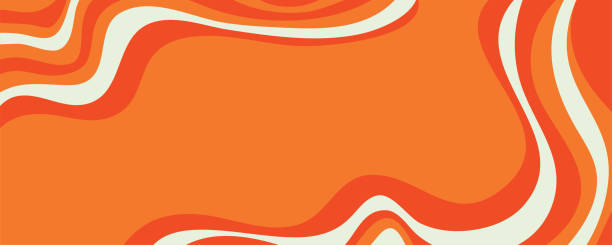 Retro marble 60s wave pattern. Abstract swirl 60 s background. Psychedelic retro wave wallpaper. Modern background design. Abstract 60s 70s psychedelic design with place text