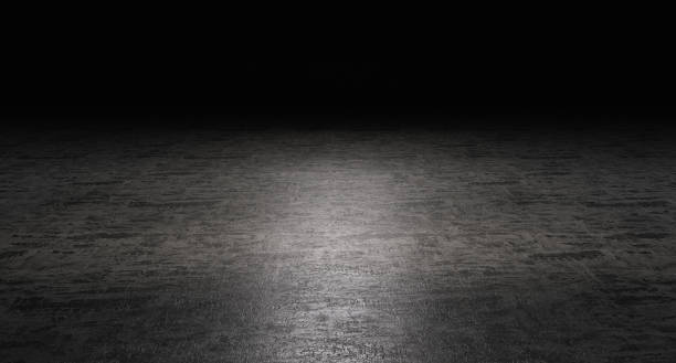Dark garage floor background  for product presentation and web page headers, 3d rendering