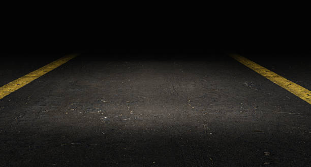 istock Dark garage floor background  for product presentation and web page headers, 3d rendering 1416092523