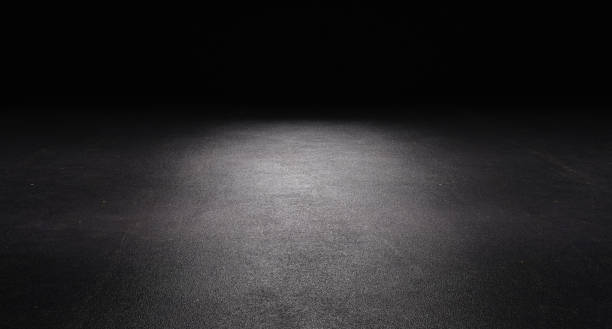 istock Dark garage floor background  for product presentation and web page headers, 3d rendering 1416092534