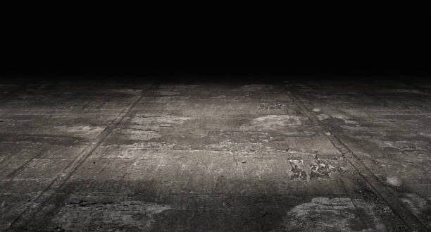 istock Dark garage floor background  for product presentation and web page headers, 3d rendering 1416092565