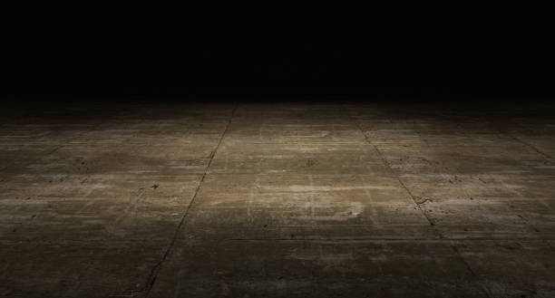 istock Dark garage floor background  for product presentation and web page headers, 3d rendering 1416092589