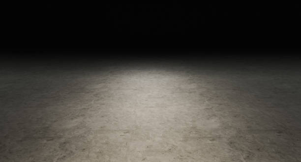 istock Dark garage floor background  for product presentation and web page headers, 3d rendering 1416092595