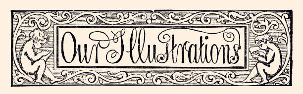 nasze ilustracje 19th century:design element (xxxl z dużą ilością szczegółów) - victorian style engraved image 19th century style image created 19th century stock illustrations