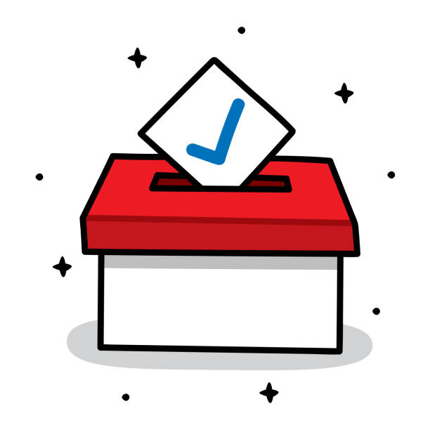 ilustraciones, imágenes clip art, dibujos animados e iconos de stock de doodle de urnas 6 - voting doodle republican party democratic party