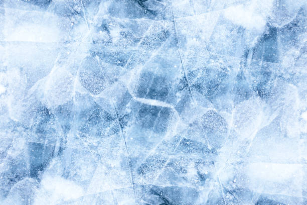 Baikal ice texture stock photo