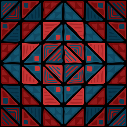 Triangle Pattern Repetitive Dark Repetitive Background With Hand Drawn Triangles Vector ...