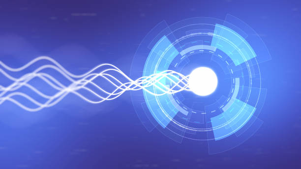istock Data Line Stream Network Center Super Fast Speed Digital Technology Futuristic Hud Equalizers 1416157535