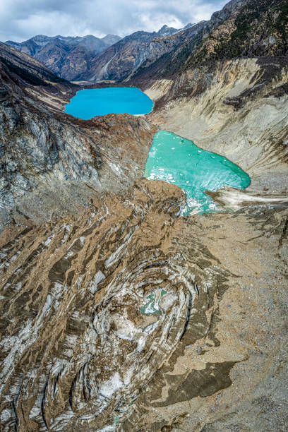 ghiacciaio haba - floe lake foto e immagini stock