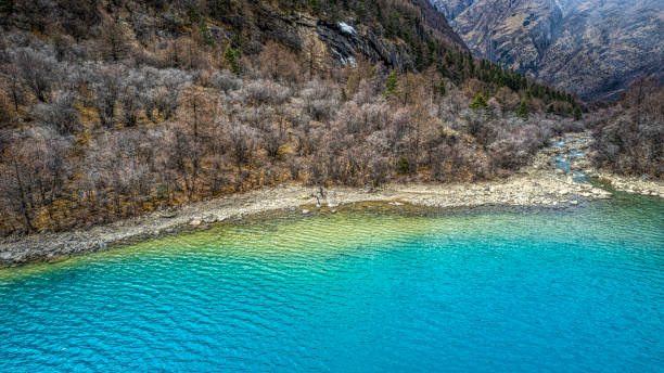 ghiacciaio haba - floe lake foto e immagini stock